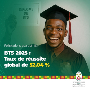 Taux de réussite BTS 2025 Togo